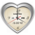 Honey SilverHeart Vector Clock