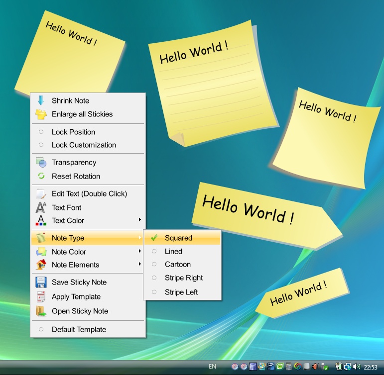 yellow post it notes for desktop